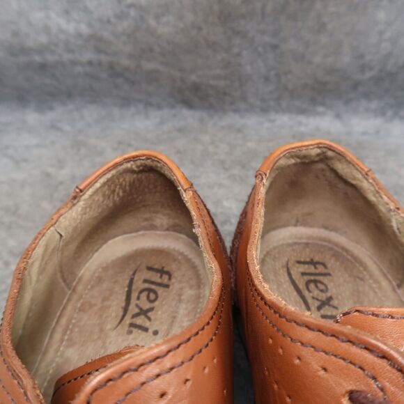 Flexi Shoes Mens 9 Oxford Chukka Leather Classic Professional Comfort Work Brown main image 16